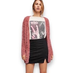 Free People Faux Fur Cardigan Medium